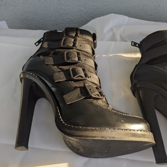 ALL SAINTS BLACK WIDOW STILETTO BOOTS - BLACK WIDOW - EU 39/US 8 - Picture 10 of 16